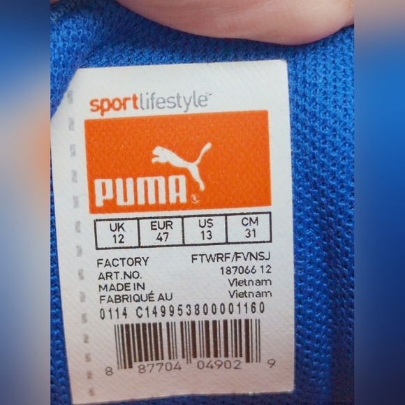 Puma FAAS300 V3 sz 13 Men's Blue Running Shoes - Picture 11 of 11